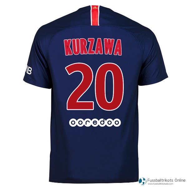 Paris Saint Germain Trikot Heim Kurzawa 2018-19 Blau Fussballtrikots Günstig